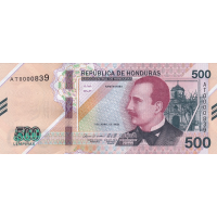 (019) ** PNew (PN113) Honduras - 500 Lempiras (2022)